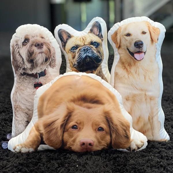 Hundeförmiges Kissen Benutzerdefinierte Hundeliebhaber-Geschenke Haustier-Foto-Kissen