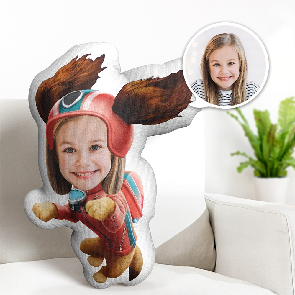 Benutzerdefiniertes Gesichtskissen Minime Paw Dog Doll Personalisierte Fotogeschenke Für Kinder - MeineFotoTassen