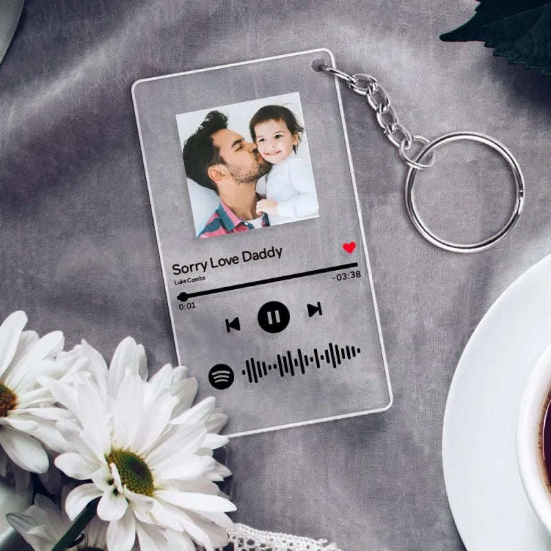Spotify Schlüsselanhänger mit Fotos Geschenk für Paare