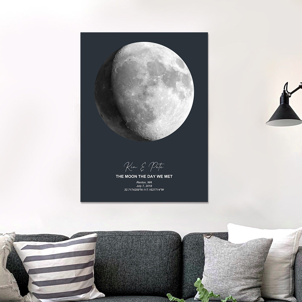 Individuelles Mondphasen-poster, Geschenk Zum Jahrestag - MeineFotoTassen