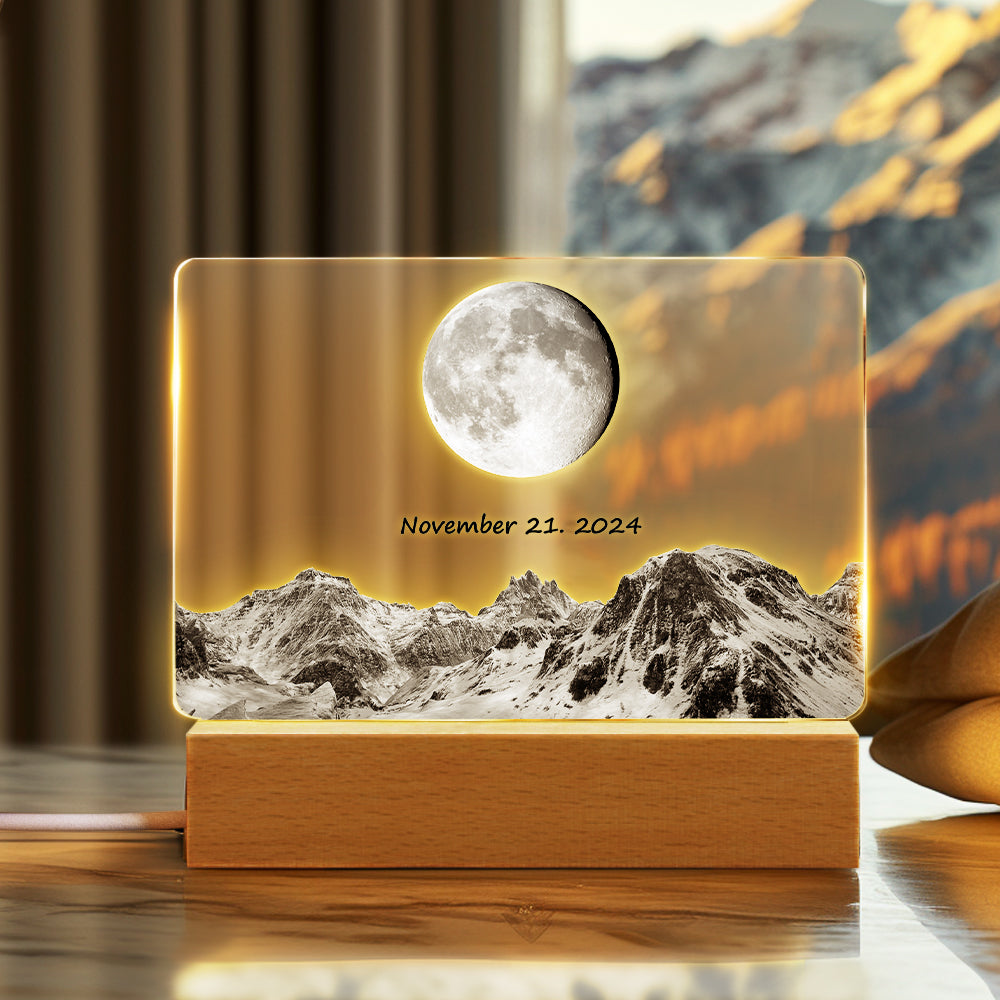 Personalisierter Mondphasen-nachtlichtkalender, Nachtlicht-geschenk Für Paare - MeineFotoTassen
