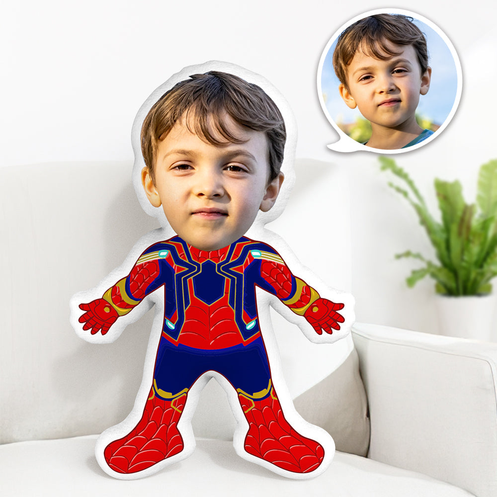Babygeschenke Mein Gesichtskissen Benutzerdefiniertes Gesichtskissen Personalisiertes Fotokissen Geschenk Iron Spider Man Wurfkissen - MeineFotoTassen