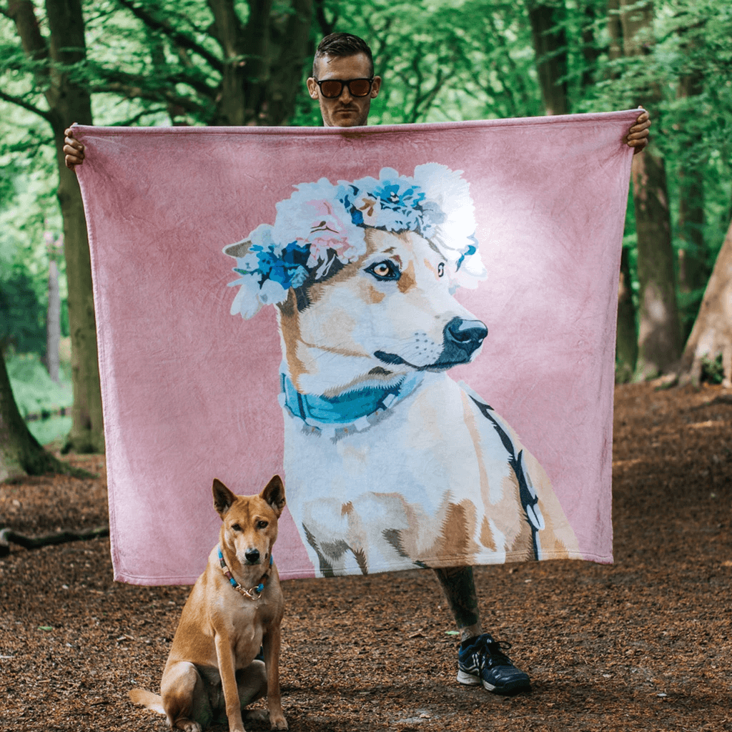 Kundenspezifische Hund Decken Personalisierte Haustier Foto Decken Gemalte Kunst Porträt Wolle Decke Gedenken Sie Ihrem Haustier