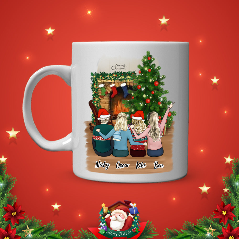 Weihnachtsgeschenk Personalisierte Tasse Weihnachten Freundschaftstassen Bis zu 5 Personen