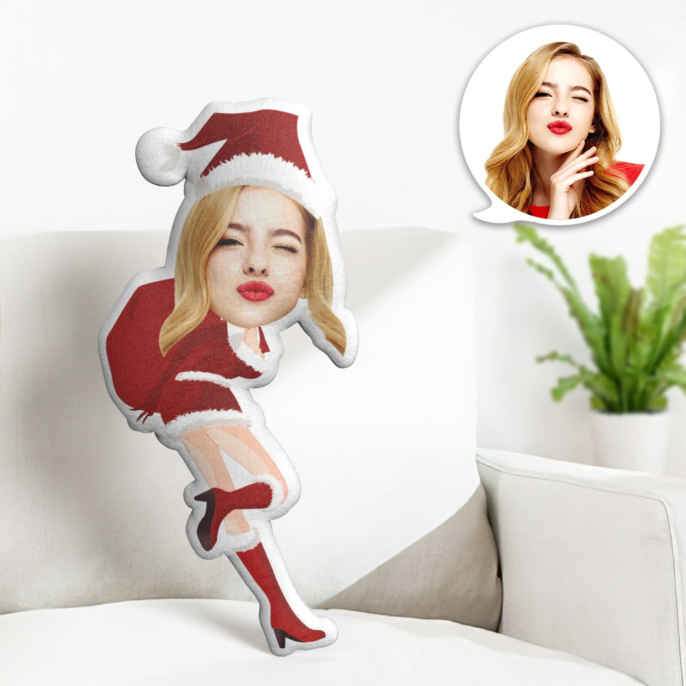 Weihnachtsgeschenk-kundenspezifisches Minime-wurfs-kissen Personalisiertes Weihnachtsmädchen Minime-wurfs-kissen - MeineFotoTassen