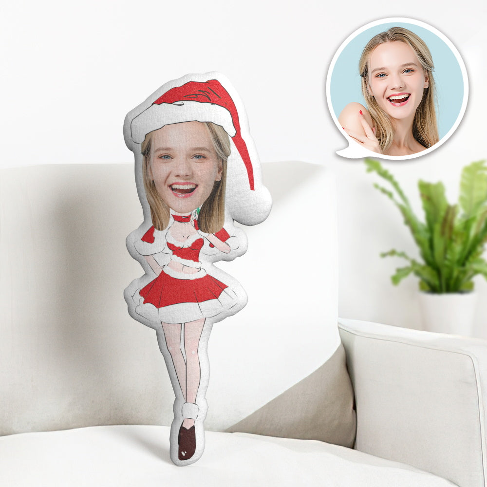 Weihnachtsgeschenk Custom Minime Dekokissen Personalisiertes Sexy Christmas Girl Minime Dekokissen - MeineFotoTassen