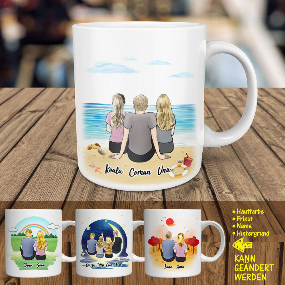 Familie und Freunde Tasse Personalisierte Tassen Bis zu 5 Personen Online-Design und Vorschau