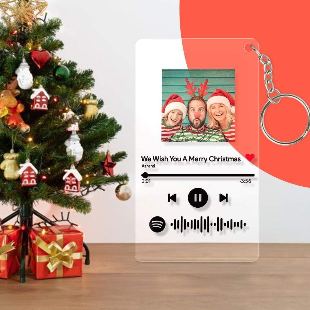 Personalisierte Geschenke Benutzerdefinierte Musik Code Music Plaque Plakette & Schlüsselbund (heiß) & Nachtlicht & Plakette + Holzständer Vatertagsgeschenk