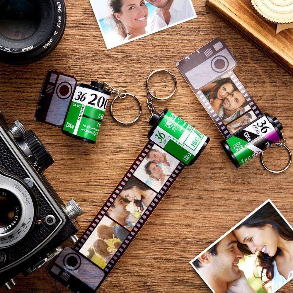 Benutzerdefinierte Kamerarolle Schlüsselanhänger Recycelte Kamerarolle Multiphoto Bunte Geschenke - MeineFotoTassen