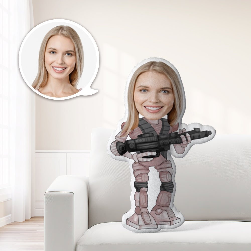 Star Wars Roboter Benutzerdefinierte Gesicht Kissen Personalisierte Minime Kissen Geschenke - MeineFotoTassen
