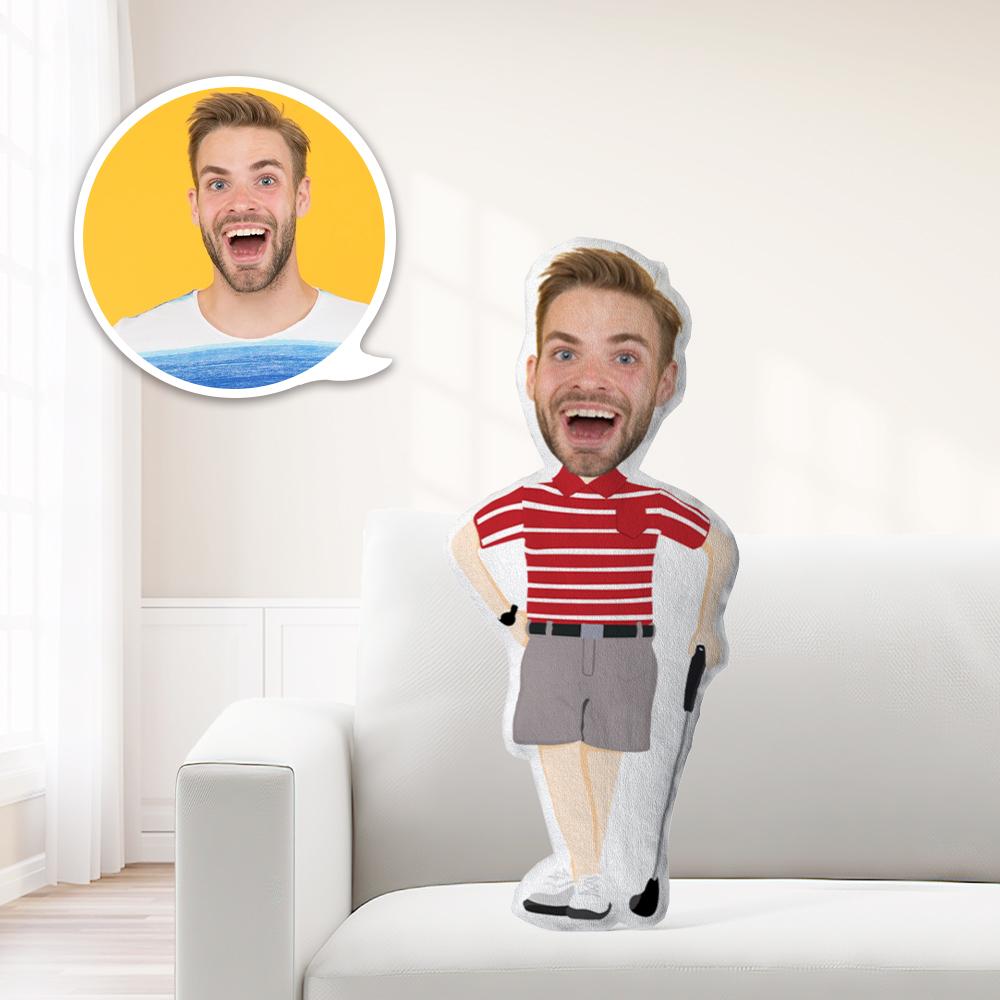 Minime Fotokissen Personalisierte Puppe Golfspieler Kuscheltier mit Gesicht