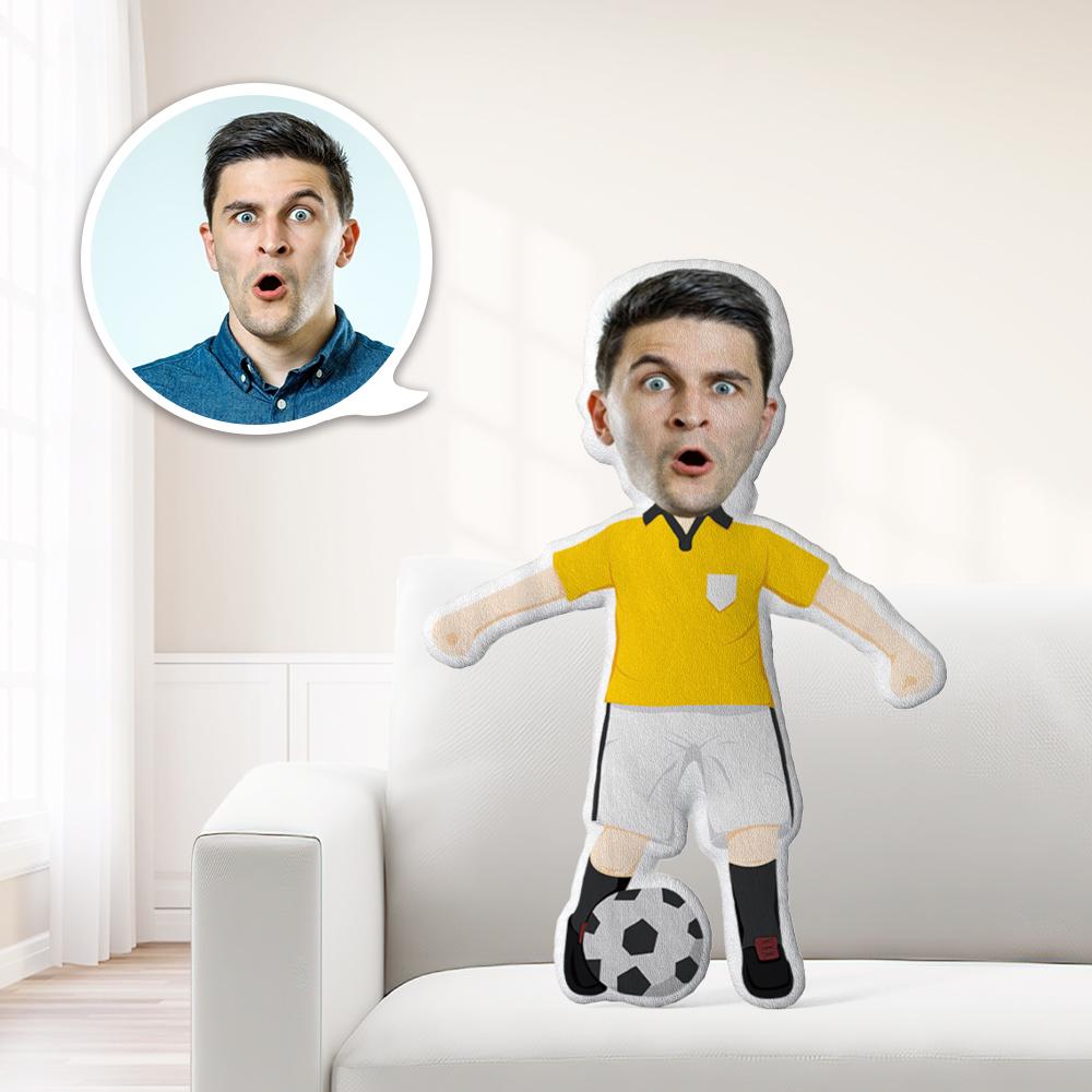 Minime Fotokissen Personalisierte Puppe Fußball Jersey Kuscheltier mit Gesicht