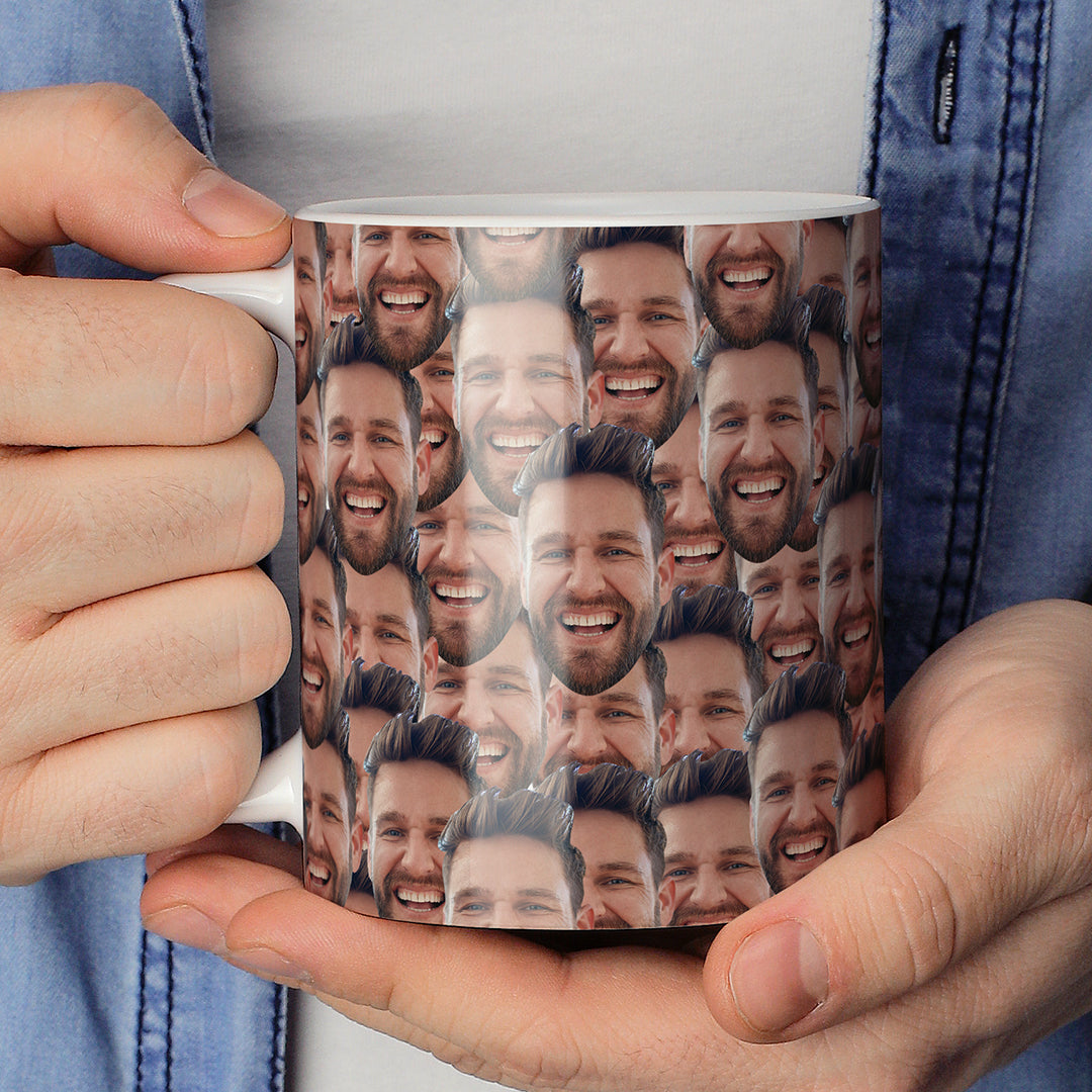 Vatertagsgeschenk Personalisierte Tasse Fototassen mit Gesicht All Over Printed