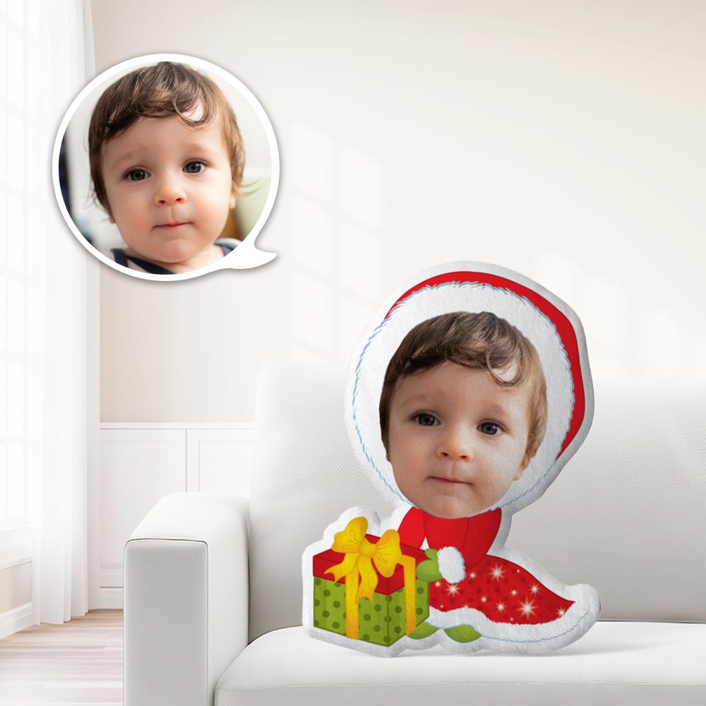 Minime Fotokissen Weihnachtsgeschenk Kissen Puppe mit Gesicht Weihnachten Mädchen