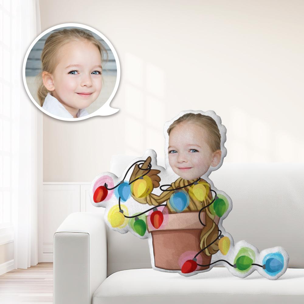 Minime Fotokissen Weihnachtsgeschenk Kissen Puppe mit Gesicht Baum Elf