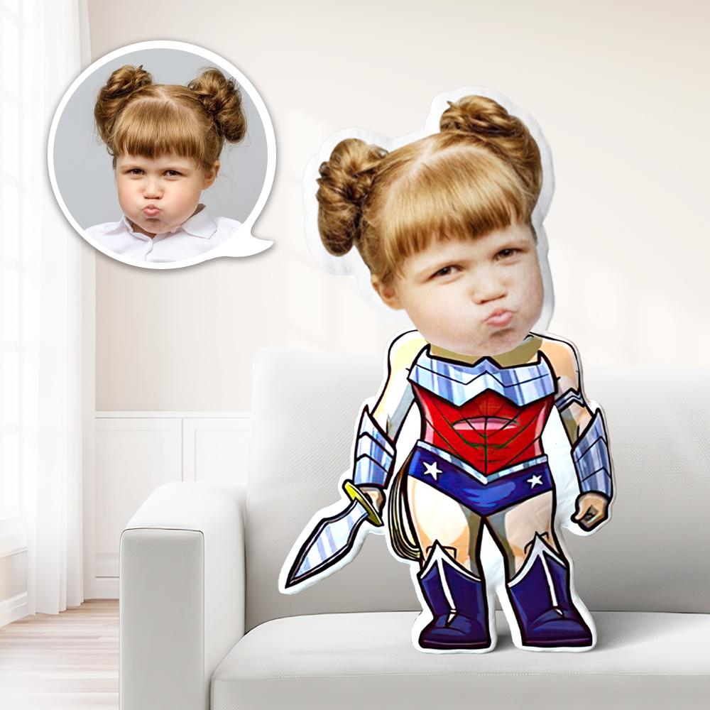Wonder Woman Geschenke Mini Me Kissen Personalisiertes Kissen Personalisierte Superhelden Minime Fotokissen