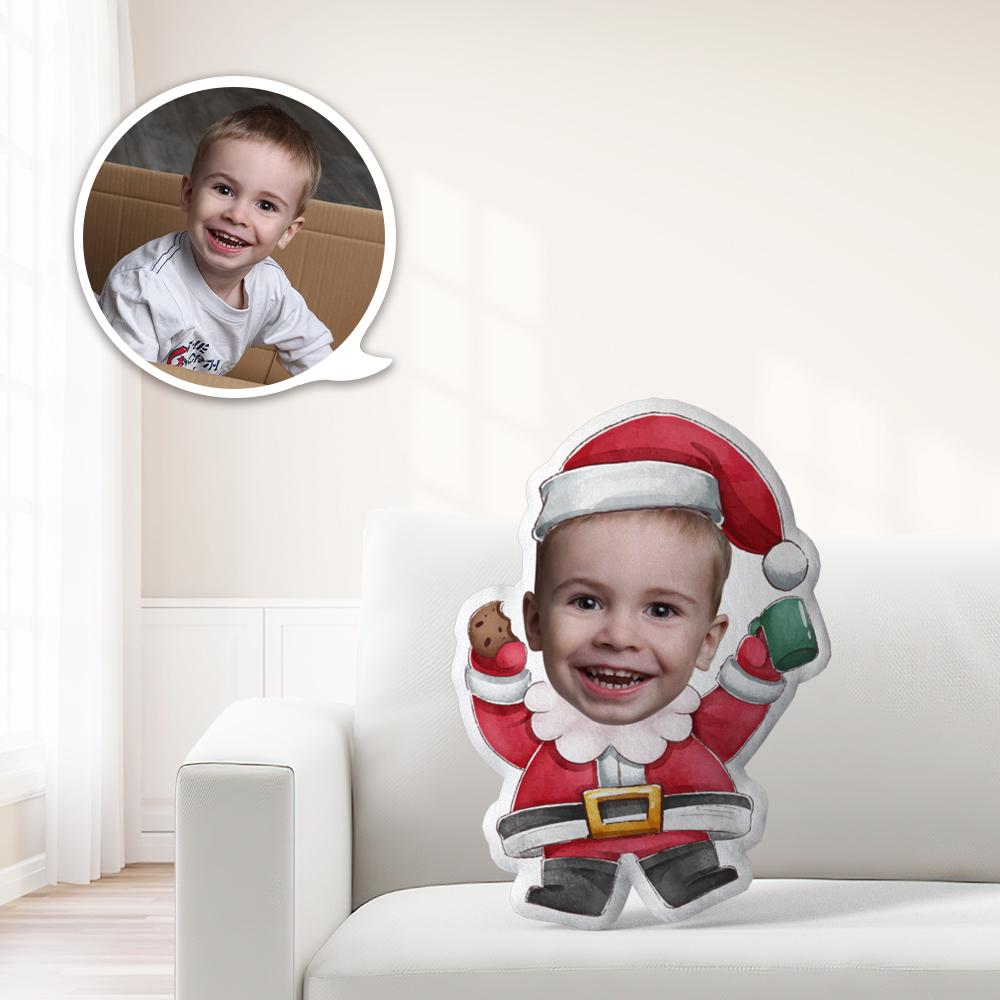 Mini Me Kissen Weihnachtsgeschenk Kissen Weihnachten mit Gesicht Niedlich Santa Claus