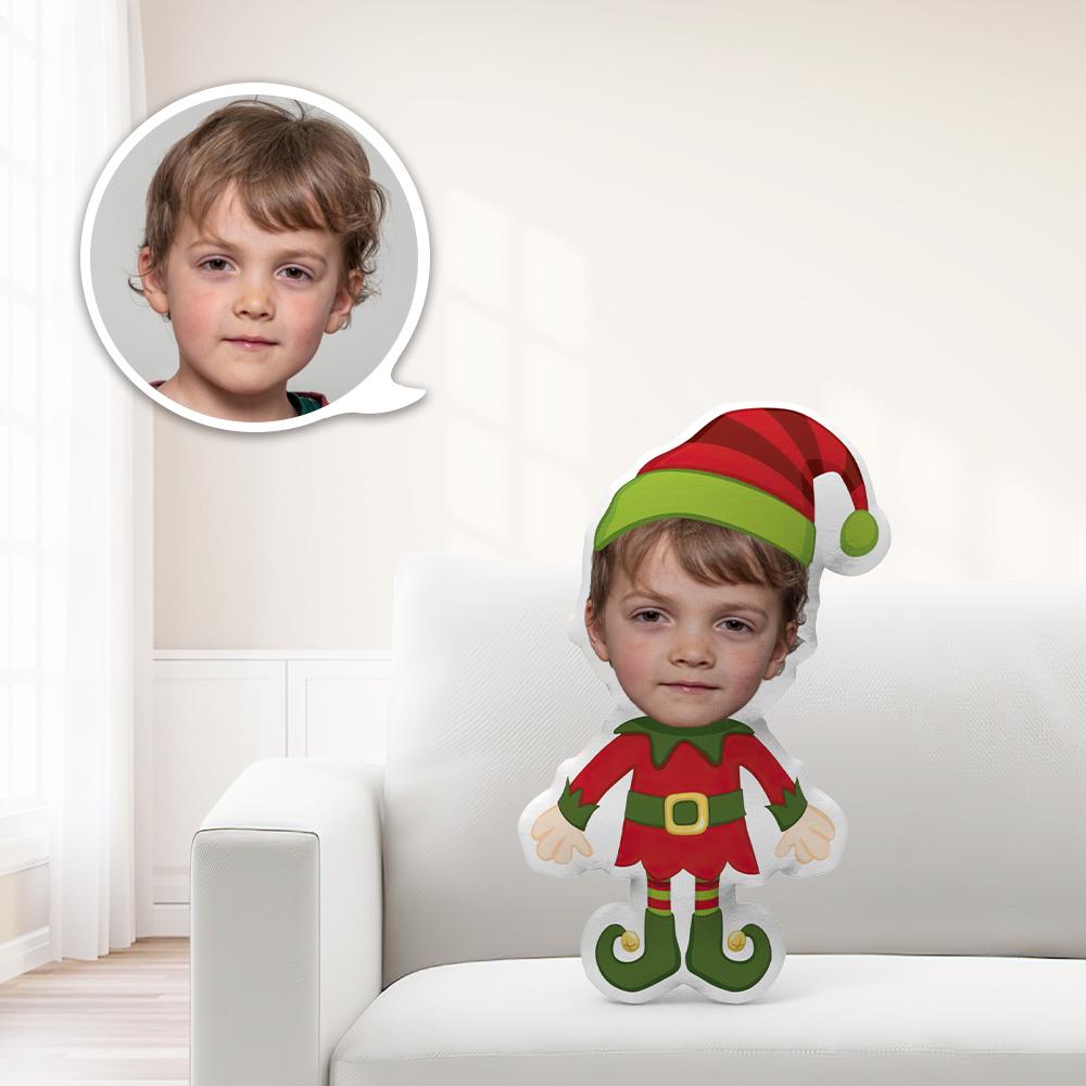 Mini Me Kissen Weihnachtsgeschenk Kissen Weihnachten mit Gesicht Weihnachtsbaum mit Gesicht Weihnachtself Kinder