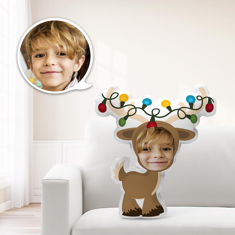 Mini Me Kissen Weihnachtsgeschenk Kissen Weihnachten mit Gesicht Weihnachtsbaum mit Gesicht Christmas Elk