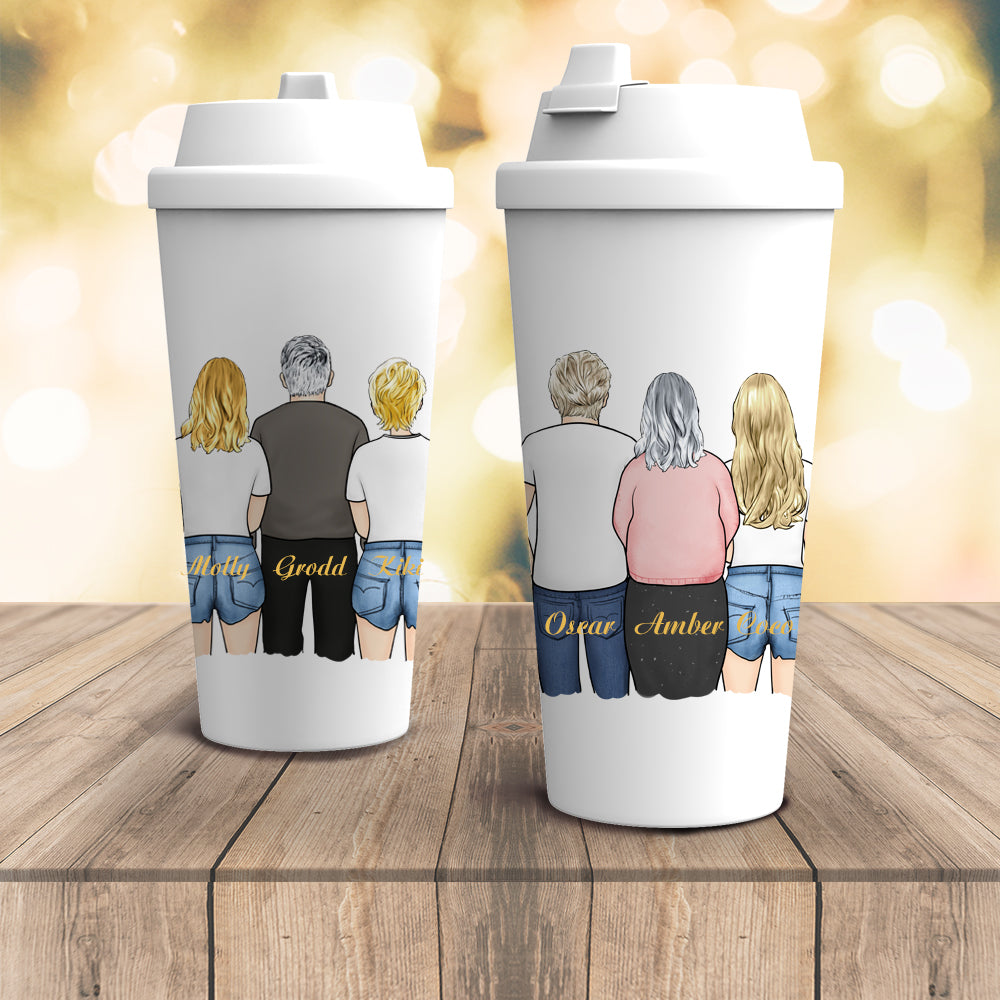 Personalisierte Tassen Kaffeetasse Autotasse Freund und Familie Tasse Abschluss Bis zu 4 Personen