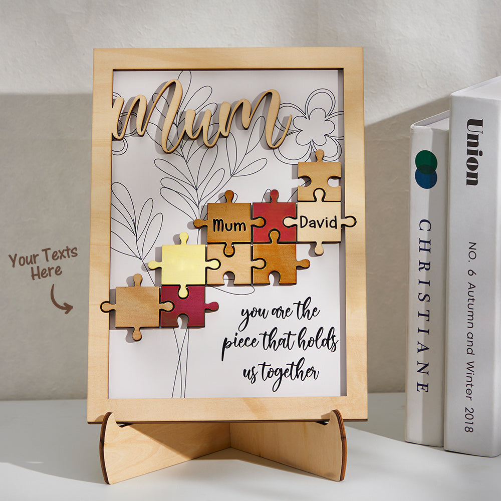 Personalisiertes Namenspuzzle, Kreative Holzgeschenke Für Mama - MeineFotoTassen