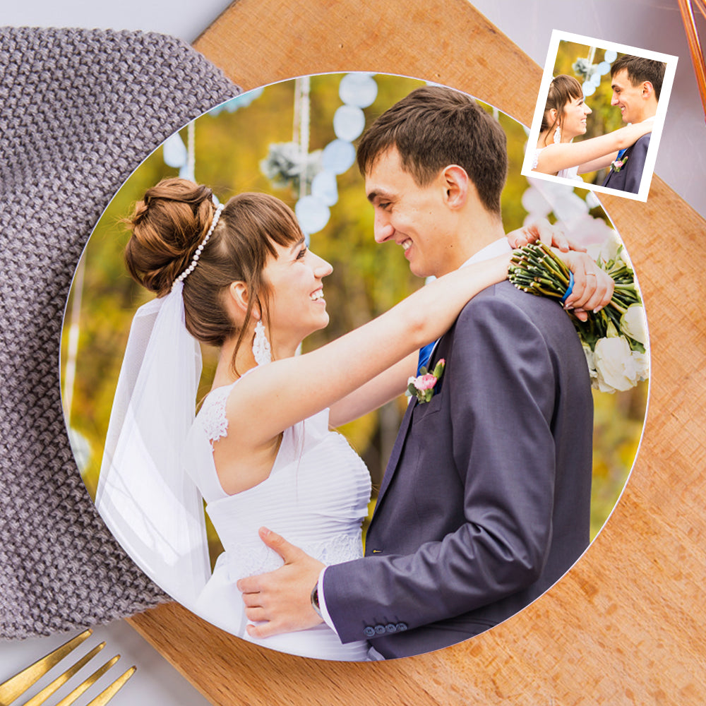 Muttertagsgeschenke, personalisierter Teller, individueller Keramik-Teller mit Foto-Geschirr für Paare
