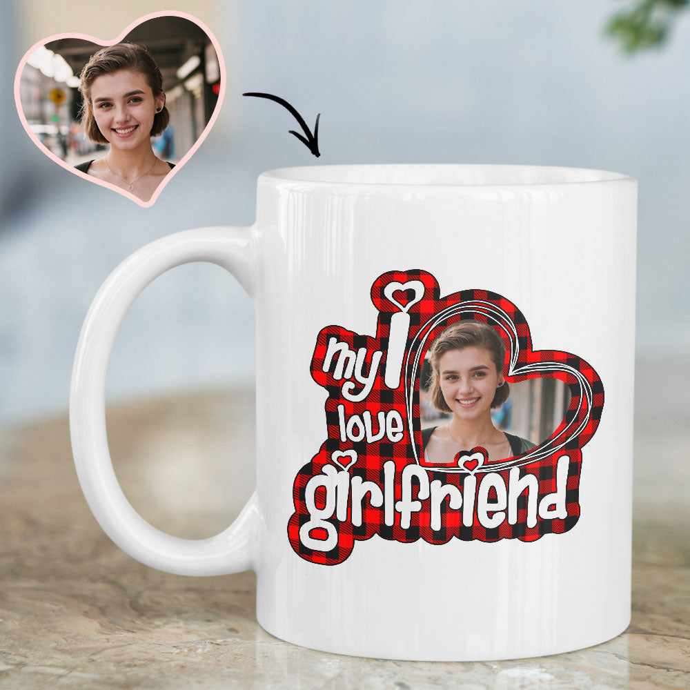 Valentinstag-tasse „ich Liebe Meine Freundin“-tasse „ich Liebe Meine Freundin“-tasse. Individuelle Tasse Für Paare - MeineFotoTassen