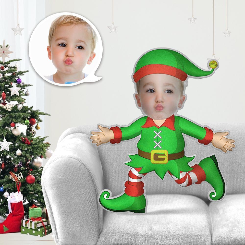 Mini Me Kissen Weihnachtsgeschenk Kissen Weihnachten mit Gesicht Puppe Weihnachtself Kostüm