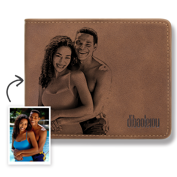 Benutzerdefinierte Fotobrieftasche Laden Sie Ihr bevorzugtes Telefon hoch Nehmen Sie die wunderbare Zeit auf Ihrer Brieftasche als Geschenk für die Liebe auf