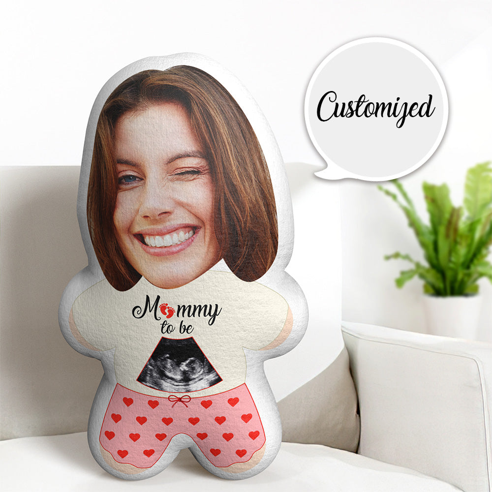 Personalisiertes Gesichts-minime-wurfkissen, Personalisierte Ultraschall-fotogeschenke Für Mama-puppe - MeineFotoTassen