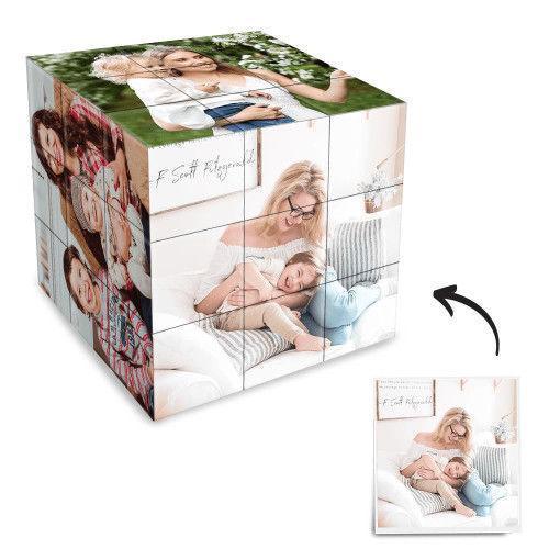 Geschenk zum Muttertag Personalisierte 6 Foto Rubic's Cube Geschenke für die beste Mutter Magic 3x3 Cube