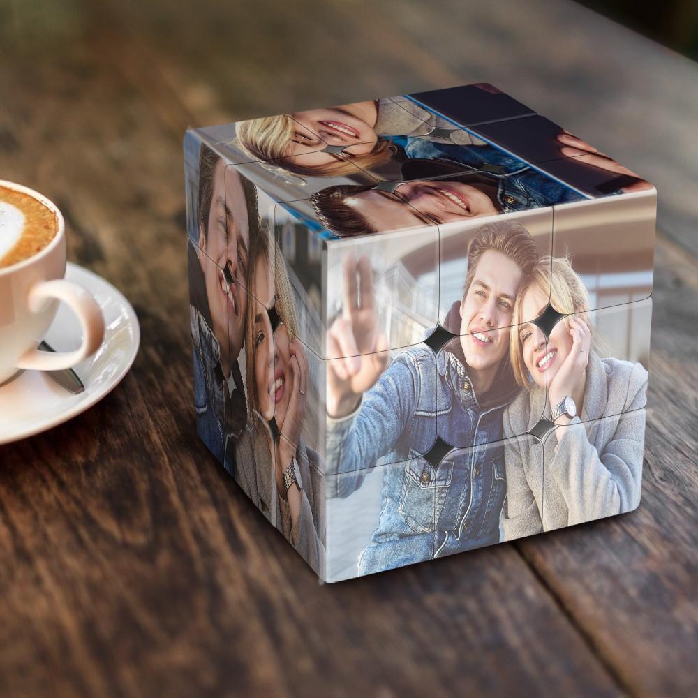 Multi-Fotowürfel Benutzerdefinierter Foto-Zauberwürfel Personalisierter sechs Bilder 3x3-Würfel für Paare