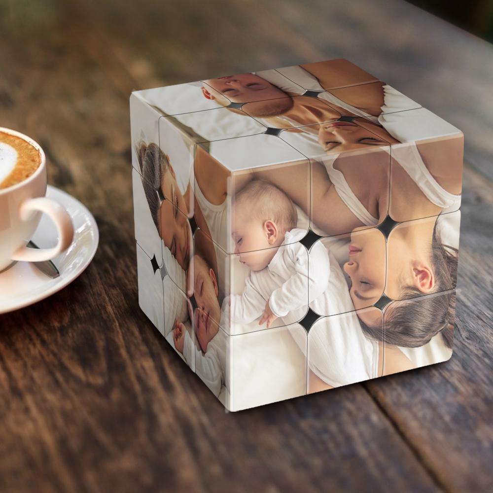 Geburtstagsgeschenke Benutzerdefinierte 6 Fotos Rubic's Cube Geschenke für die beste Mutter Magic 3x3 Cube