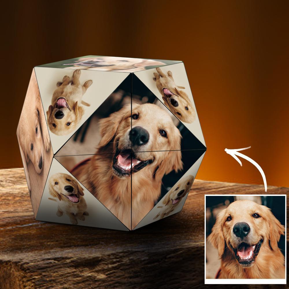 Personalisierter Foto-Zauberwürfel Rhombisch für Haustiere Besondere Geschenke für unvergessliche Momente