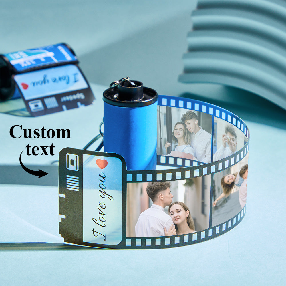 Personalisierter Kamerarollen-schlüsselanhänger, Personalisiertes Foto, Gravierter Filmrollen-schlüsselanhänger, Jahrestagsgeschenk - MeineFotoTassen