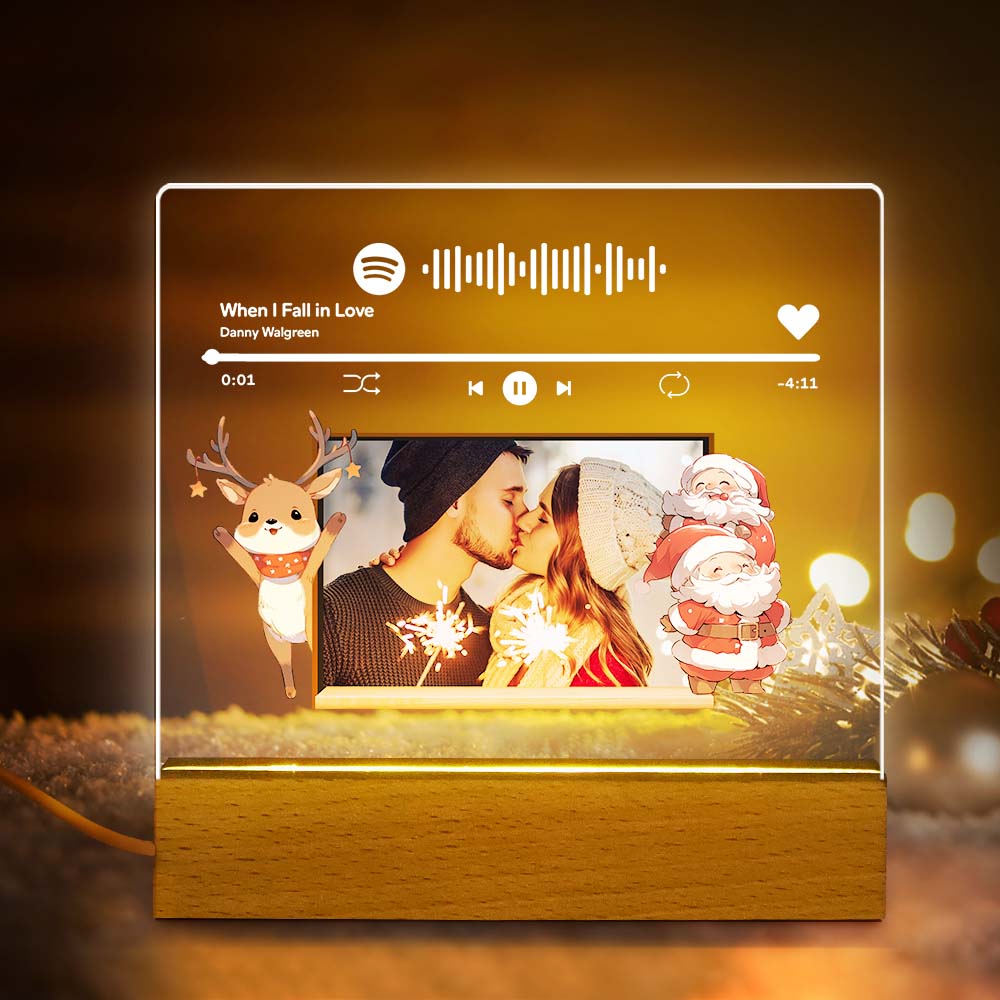 Personalisierte Spotify Light Night, Individuelle Weihnachtslampe, Individuelles Weihnachtsgeschenk Für Liebhaber - MeineFotoTassen