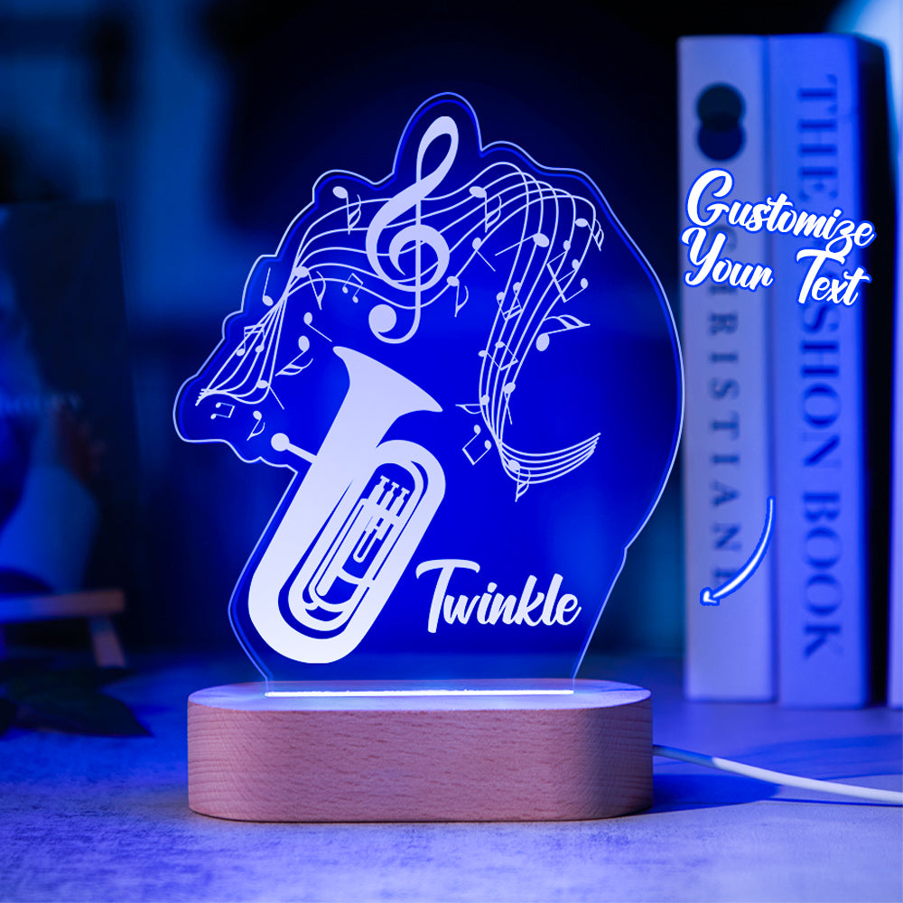 Benutzerdefinierte Acryl Gravur Instrument Nachtlicht Personalisierte 3d Gedruckte Bunte Lampe Geburtstagsgeschenk - MeineFotoTassen