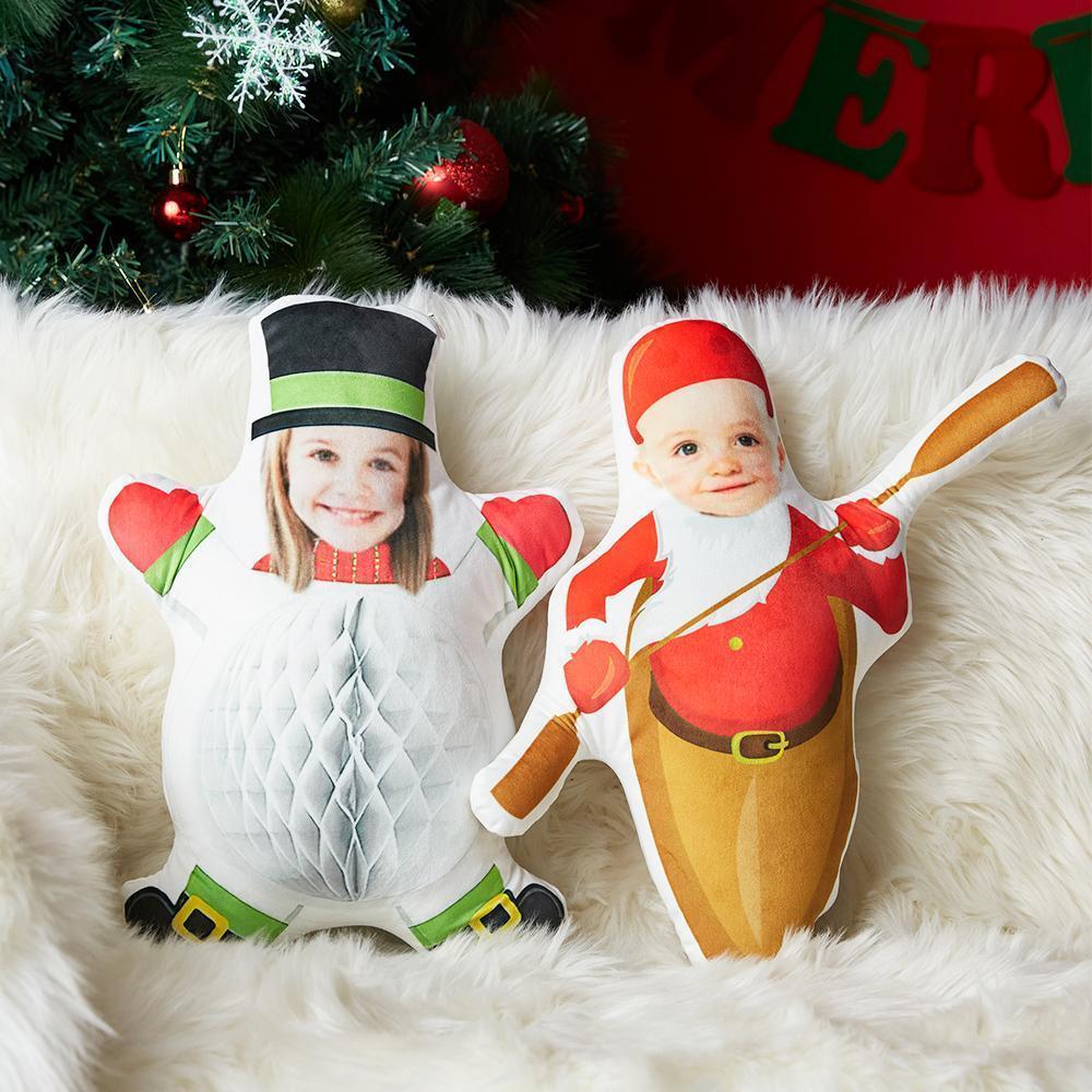 Mini Me Kissen Weihnachtsgeschenk Kissen Weihnachten mit Gesicht Kinder Santa